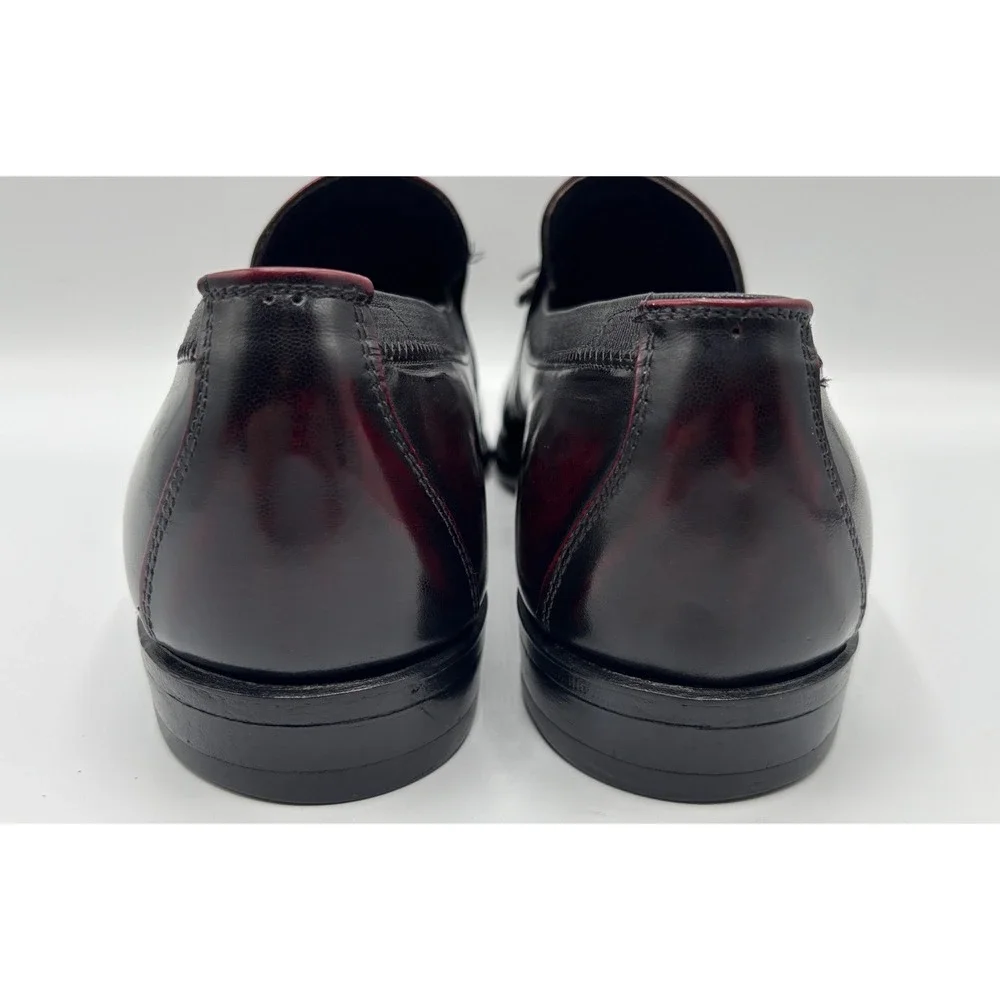 Johnston & Murphy Men's Tassel Loafers Black Leather Dress Slip-on Shoes
